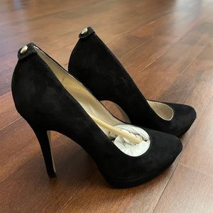 Michael Kors York Pump Black Suede Heels!